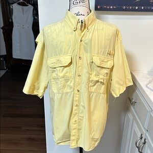 Marks & Spencer Light Yellow Cotton Shirt, XL, 100% Cotton